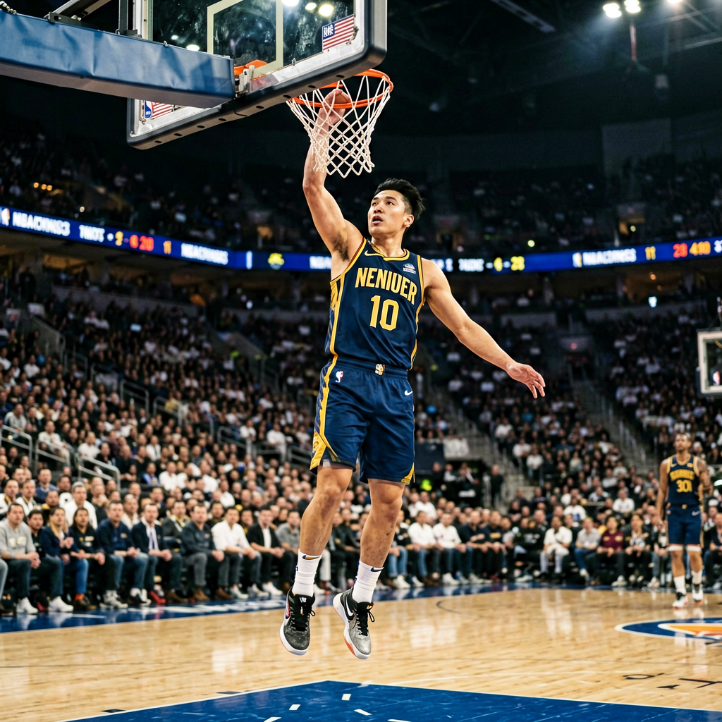 NBA篮球赛场扣篮瞬间